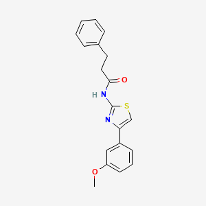 N-[4-(3-methoxyphenyl)-1,3-thiazol-2-yl]-3-phenylpropanamide