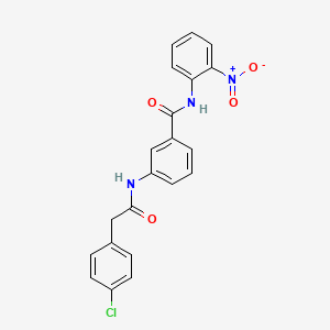 molecular formula C21H16ClN3O4 B4220568 3-[[2-(4-chlorophenyl)acetyl]amino]-N-(2-nitrophenyl)benzamide 