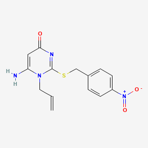 1-ALLYL-6-AMINO-2-[(4-NITROBENZYL)SULFANYL]-4(1H)-PYRIMIDINONE