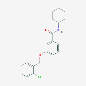 molecular formula C20H22ClNO2 B4220594 3-[(2-chlorobenzyl)oxy]-N-cyclohexylbenzamide 