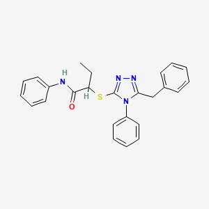 2-[(5-benzyl-4-phenyl-4H-1,2,4-triazol-3-yl)sulfanyl]-N-phenylbutanamide