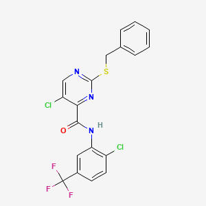 2-(benzylthio)-5-chloro-N-[2-chloro-5-(trifluoromethyl)phenyl]-4-pyrimidinecarboxamide