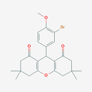 molecular formula C24H27BrO4 B422061 9-(3-bromo-4-methoxyphenyl)-3,3,6,6-tetramethyl-3,4,5,6,7,9-hexahydro-1H-xanthene-1,8(2H)-dione 