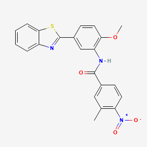 N-[5-(1,3-benzothiazol-2-yl)-2-methoxyphenyl]-3-methyl-4-nitrobenzamide