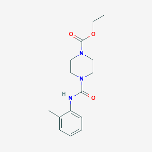 molecular formula C15H21N3O3 B4220688 Ethyl 4-[(2-methylphenyl)carbamoyl]piperazine-1-carboxylate 