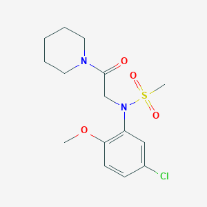 N-(5-chloro-2-methoxyphenyl)-N-(2-oxo-2-piperidin-1-ylethyl)methanesulfonamide