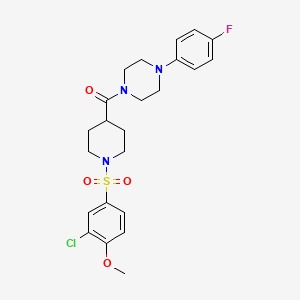 molecular formula C23H27ClFN3O4S B4220702 1-({1-[(3-chloro-4-methoxyphenyl)sulfonyl]-4-piperidinyl}carbonyl)-4-(4-fluorophenyl)piperazine 