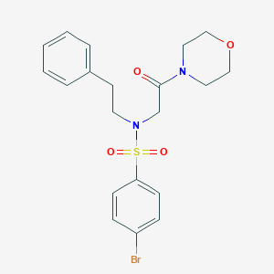 4-bromo-N-(2-morpholin-4-yl-2-oxoethyl)-N-(2-phenylethyl)benzenesulfonamide