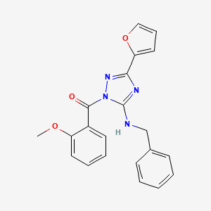 [5-(benzylamino)-3-(furan-2-yl)-1,2,4-triazol-1-yl]-(2-methoxyphenyl)methanone