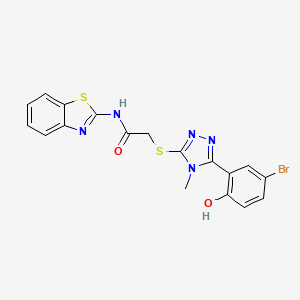 N-1,3-benzothiazol-2-yl-2-{[5-(5-bromo-2-hydroxyphenyl)-4-methyl-4H-1,2,4-triazol-3-yl]thio}acetamide