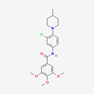 N-[3-chloro-4-(4-methyl-1-piperidinyl)phenyl]-3,4,5-trimethoxybenzamide