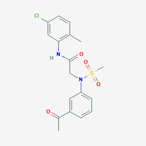 2-(3-acetyl-N-methylsulfonylanilino)-N-(5-chloro-2-methylphenyl)acetamide