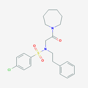 N-[2-(1-azepanyl)-2-oxoethyl]-4-chloro-N-(2-phenylethyl)benzenesulfonamide