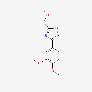 molecular formula C13H16N2O4 B4220764 3-(4-ethoxy-3-methoxyphenyl)-5-(methoxymethyl)-1,2,4-oxadiazole 