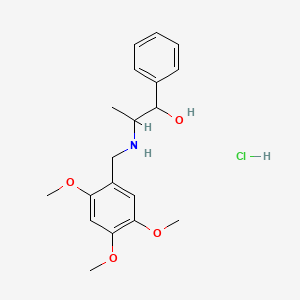 molecular formula C19H26ClNO4 B4220773 1-Phenyl-2-[(2,4,5-trimethoxyphenyl)methylamino]propan-1-ol;hydrochloride 