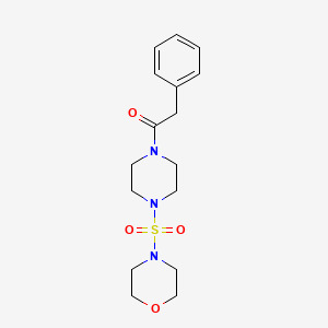 molecular formula C16H23N3O4S B4220811 1-(4-Morpholin-4-ylsulfonylpiperazin-1-yl)-2-phenylethanone 