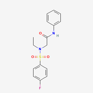 N~2~-ethyl-N~2~-[(4-fluorophenyl)sulfonyl]-N-phenylglycinamide