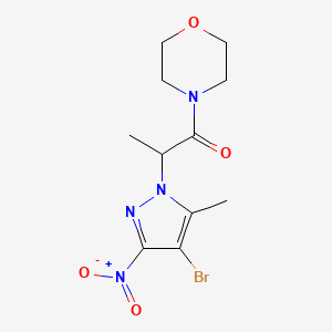 2-(4-Bromo-5-methyl-3-nitropyrazol-1-yl)-1-morpholin-4-ylpropan-1-one