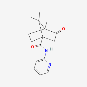 molecular formula C16H20N2O2 B4220850 4,7,7-trimethyl-3-oxo-N-(pyridin-2-yl)bicyclo[2.2.1]heptane-1-carboxamide 