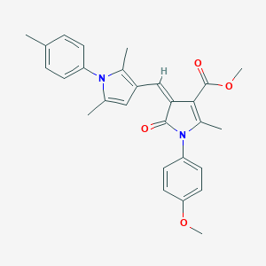 molecular formula C28H28N2O4 B422087 methyl (4Z)-4-{[2,5-dimethyl-1-(4-methylphenyl)-1H-pyrrol-3-yl]methylidene}-1-(4-methoxyphenyl)-2-methyl-5-oxo-4,5-dihydro-1H-pyrrole-3-carboxylate 
