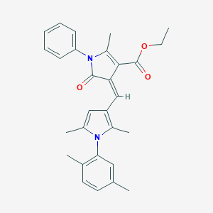 molecular formula C29H30N2O3 B422089 ethyl 4-{[1-(2,5-dimethylphenyl)-2,5-dimethyl-1H-pyrrol-3-yl]methylene}-2-methyl-5-oxo-1-phenyl-4,5-dihydro-1H-pyrrole-3-carboxylate 