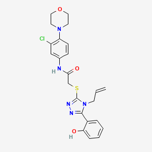 molecular formula C23H24ClN5O3S B4220894 2-{[4-allyl-5-(2-hydroxyphenyl)-4H-1,2,4-triazol-3-yl]thio}-N-[3-chloro-4-(4-morpholinyl)phenyl]acetamide 