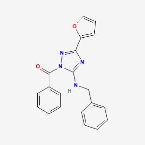 molecular formula C20H16N4O2 B4220908 1-Benzoyl-N-benzyl-3-(furan-2-YL)-1H-1,2,4-triazol-5-amine 