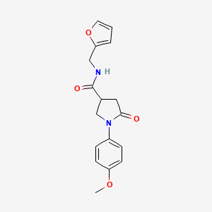 N-(2-furylmethyl)-1-(4-methoxyphenyl)-5-oxo-3-pyrrolidinecarboxamide