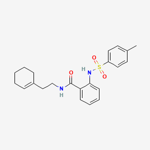 N-[2-(cyclohex-1-en-1-yl)ethyl]-2-{[(4-methylphenyl)sulfonyl]amino}benzamide