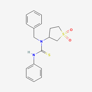 molecular formula C18H20N2O2S2 B4220960 N-benzyl-N-(1,1-dioxidotetrahydro-3-thienyl)-N'-phenylthiourea 