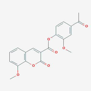 molecular formula C20H16O7 B4220987 4-acetyl-2-methoxyphenyl 8-methoxy-2-oxo-2H-chromene-3-carboxylate 