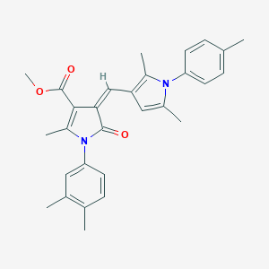 molecular formula C29H30N2O3 B422100 methyl (4Z)-4-{[2,5-dimethyl-1-(4-methylphenyl)-1H-pyrrol-3-yl]methylidene}-1-(3,4-dimethylphenyl)-2-methyl-5-oxo-4,5-dihydro-1H-pyrrole-3-carboxylate 