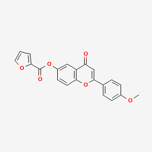 molecular formula C21H14O6 B4221011 2-(4-methoxyphenyl)-4-oxo-4H-chromen-6-yl 2-furoate 