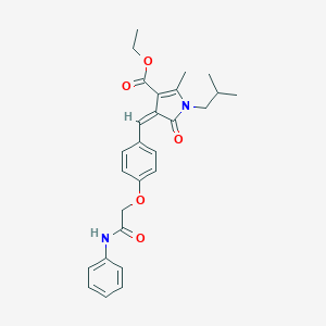 molecular formula C27H30N2O5 B422105 ethyl 4-[4-(2-anilino-2-oxoethoxy)benzylidene]-1-isobutyl-2-methyl-5-oxo-4,5-dihydro-1H-pyrrole-3-carboxylate 