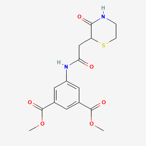 dimethyl 5-{[(3-oxo-2-thiomorpholinyl)acetyl]amino}isophthalate