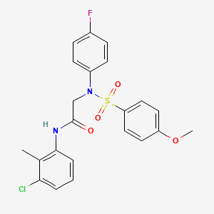 N~1~-(3-chloro-2-methylphenyl)-N~2~-(4-fluorophenyl)-N~2~-[(4-methoxyphenyl)sulfonyl]glycinamide