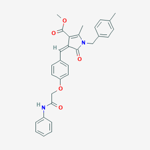 molecular formula C30H28N2O5 B422109 methyl 4-[4-(2-anilino-2-oxoethoxy)benzylidene]-2-methyl-1-(4-methylbenzyl)-5-oxo-4,5-dihydro-1H-pyrrole-3-carboxylate 