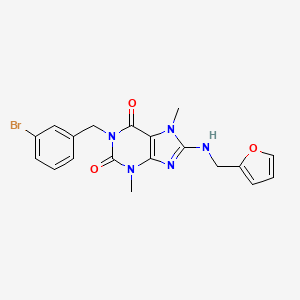 1-[(3-Bromophenyl)methyl]-8-{[(furan-2-YL)methyl]amino}-3,7-dimethyl-2,3,6,7-tetrahydro-1H-purine-2,6-dione