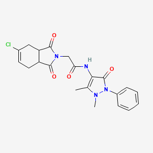 2-(5-chloro-1,3-dioxo-1,3,3a,4,7,7a-hexahydro-2H-isoindol-2-yl)-N-(1,5-dimethyl-3-oxo-2-phenyl-2,3-dihydro-1H-pyrazol-4-yl)acetamide