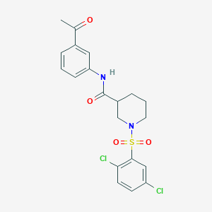 N-(3-acetylphenyl)-1-(2,5-dichlorophenyl)sulfonylpiperidine-3-carboxamide