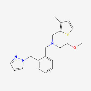 (2-methoxyethyl)[(3-methyl-2-thienyl)methyl][2-(1H-pyrazol-1-ylmethyl)benzyl]amine