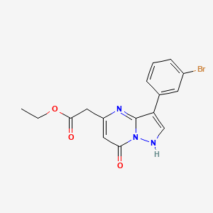 ethyl [3-(3-bromophenyl)-7-oxo-4,7-dihydropyrazolo[1,5-a]pyrimidin-5-yl]acetate