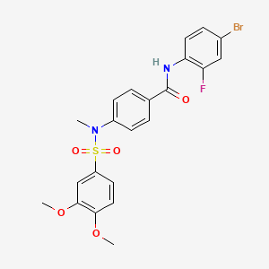 N-(4-bromo-2-fluorophenyl)-4-[[(3,4-dimethoxyphenyl)sulfonyl](methyl)amino]benzamide