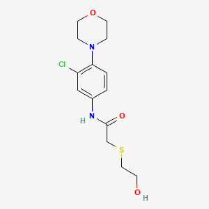 molecular formula C14H19ClN2O3S B4221159 N-[3-chloro-4-(4-morpholinyl)phenyl]-2-[(2-hydroxyethyl)thio]acetamide 