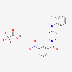 molecular formula C20H19ClF3N3O5 B4221163 [4-(2-Chloroanilino)piperidin-1-yl]-(3-nitrophenyl)methanone;2,2,2-trifluoroacetic acid 