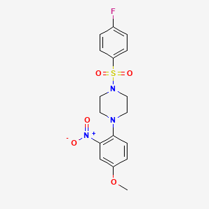 1-[(4-fluorophenyl)sulfonyl]-4-(4-methoxy-2-nitrophenyl)piperazine