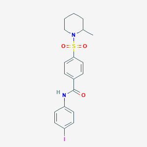 molecular formula C19H21IN2O3S B422118 N-(4-iodophenyl)-4-[(2-methylpiperidin-1-yl)sulfonyl]benzamide 