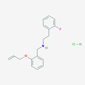 2-(2-fluorophenyl)-N-[(2-prop-2-enoxyphenyl)methyl]ethanamine;hydrochloride