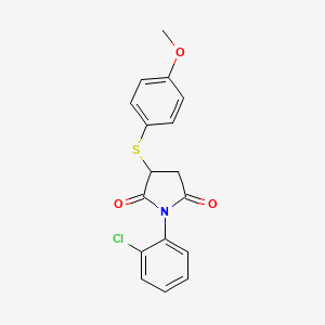 1-(2-Chlorophenyl)-3-[(4-methoxyphenyl)sulfanyl]pyrrolidine-2,5-dione