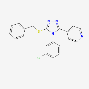 molecular formula C21H17ClN4S B4221239 4-[5-(benzylsulfanyl)-4-(3-chloro-4-methylphenyl)-4H-1,2,4-triazol-3-yl]pyridine 